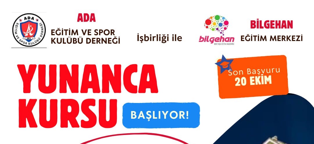 Ada Eğitim ve Spor Kulübü'nden Yunanca Kursu Duyurusu: Başvurular Başladı!