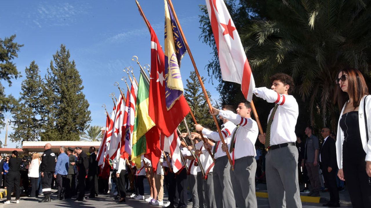 29 Ekim Cumhuriyet Bayramı... Lefkoşa’da Atatürk Anıtı'nda tören düzenlendi