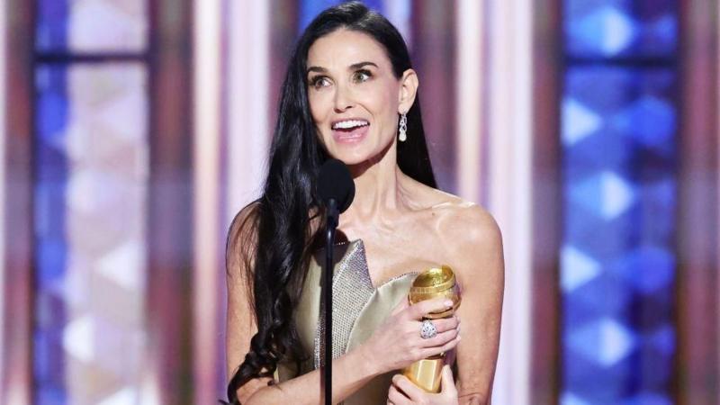 Altın Küre'de Demi Moore en iyi kadın oyuncu ödülüyle görkemli bir dönüş yaptı