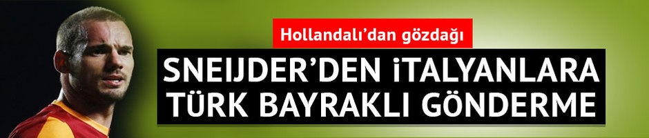 Sneijder'den İtalyanlara canlı yayında gönderme