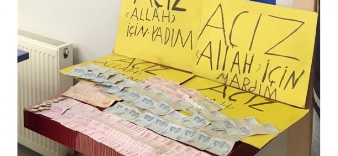 Dilencinin üzerinden 8 bin 500 lira çıktı!