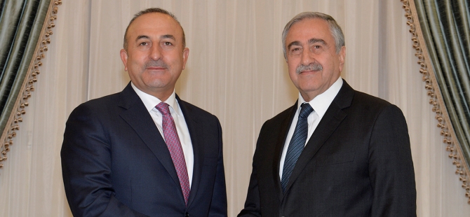 Akıncı Çavuşoğlu'nu kabul etti