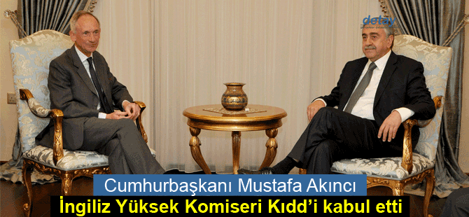 Cumhurbaşkanı Mustafa Akıncı İngiliz Yüksek Komiseri Kıdd’i kabul etti