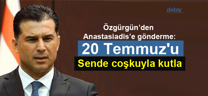 Özgürgün'den Anastasiadis'e gerginlik dolu sesleniş!