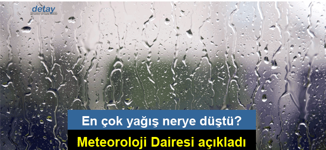 En çok yağış nereye düştü?