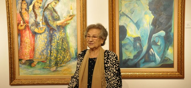 Soprano Vassia Alati ile Piyanist Çağıl Cansu Şanlıdağ ve  Ressam Göral Özkan Kıbrıs Modern Sanat Müzesini Gezdiler