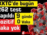 262 test 0 vaka. KKTC'de vakasız 9.gün