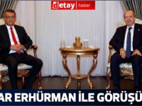 Cumhurbaşkanı Ersin Tatar,  Erhürman’ı kabul etti.