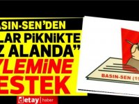 Basın-Sen'den  “Onlar piknikte biz alanda” eylemine destek