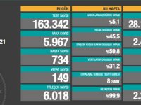 Türkiye’de son 24 saatte 5 bin 967 kişide vaka tespit edildi, 149 kişi koronavirüs sebebiyle hayatını kaybetti