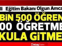 11 bin 500 öğrenci okula gitmedi