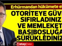 Erhürman: Otoriteye güveni sıfırladınız ve memleketi başıboşluğa sürüklediniz!