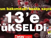 Yoğun bakımdaki hasta sayısı 13’e yükseldi…