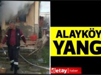 Alayköy'de yangın! Yaşlı kadın hastaneye kaldırıldı