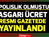 Asgari Ücret  Resmi Gazete'de yayınlandı.