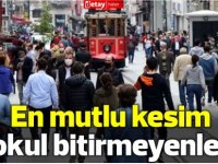 TÜİK: Türkiye'de en mutlu kesim okul bitirmeyenler