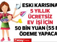 Çin’de koca boşandığı eşine yaptığı ev işleri için tazminat ödeyecek