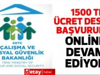 Bin 500 TL ücret desteği başvuruları online alınmaya devam ediyor