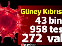 Güney Kıbrıs'ta 43 bin 958 test 272 yeni vaka