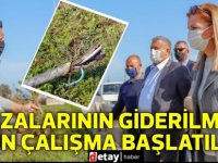 Bakan Canaltay ile Başkan Arter Salamis Yolu’nda arızalı yol aydınlatmalarını inceledi