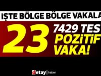 7429 test yapıldı, 15'i yerel 23 pozitif vakaya rastlandı