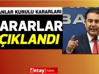 İşte madde madde kararlar