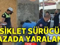 Lefkoşa'da kaza! Araç bisikletliye çarptı sürücü yaralandı