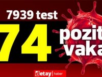 Toplam 7939 test yapıldı, 70'i yerel 74 pozitif vaka