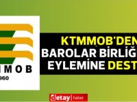 Kıbrıs Türk Mühendis ve Mimar Odaları Birliği'nden Barolar Birliği'nin eylemine destek