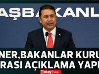 Başbakan Saner açıklama yapıyor