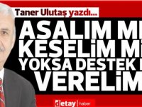 Taner Ulutaş yazdı... Asalım mı? Keselim mi? Yoksa destek mi verelim?