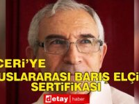 Karikatürist Cemal Tunceri’ye “Uluslararası Barış Elçisi” sertifikası verildi