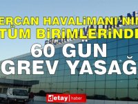 Bakanlar Kurulu, Sivil Havacılık Dairesi ve Ercan Havalimanı'nın Tüm Birimlerinde 60 Gün Süreyle Grevi Yasakladı