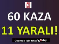 Kıbrıs'ta Geçtiğimiz Hafta Toplam 60 Kaza Gerçekleşti