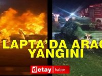 Lapta’da araç yangını