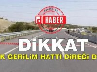 Yüksek gerilim hattı direği devrildi