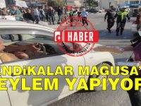 Sendikalar, Gazimağusa'da Eylem Yapıyor