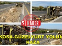 Lefkoşa-Güzelyurt Yolunda Korkutan Kaza