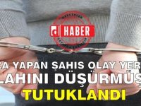 Kaza Yaptığı Yerde Silahını Düşürüp Kaçtı