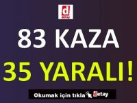 83 Kaza, 35 Yaralı