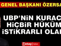 Özersay: “UBP’nin kuracağı hiçbir hükümet istikrarlı olmaz”