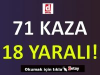 71 Kaza 18 Yaralanma