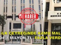 Yılın ilk çeyreğinde kamu maliyesi 104,7 milyon TL fazla verdi