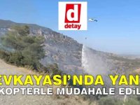 Alevkayası’nda yangın: Helikopter müdahale ediyor