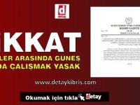 Dikkat o saatlerde güneş altında çalışmak yasak!