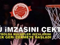 YDÜ imzasını çekti… Basketbol’da kulüpler imzalarını tek tek geri çekmeye başladı...