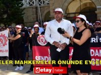 Hademeler mahkemeler önünde eylem yaptı