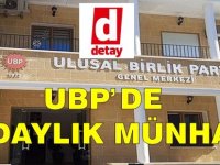 UBP'de adaylık münhali