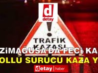 Gazimağusa'da feci kaza! Alkollü sürücü kaza yaptı