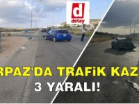 Karpaz'da trafik kazası, 3 Yaralı!